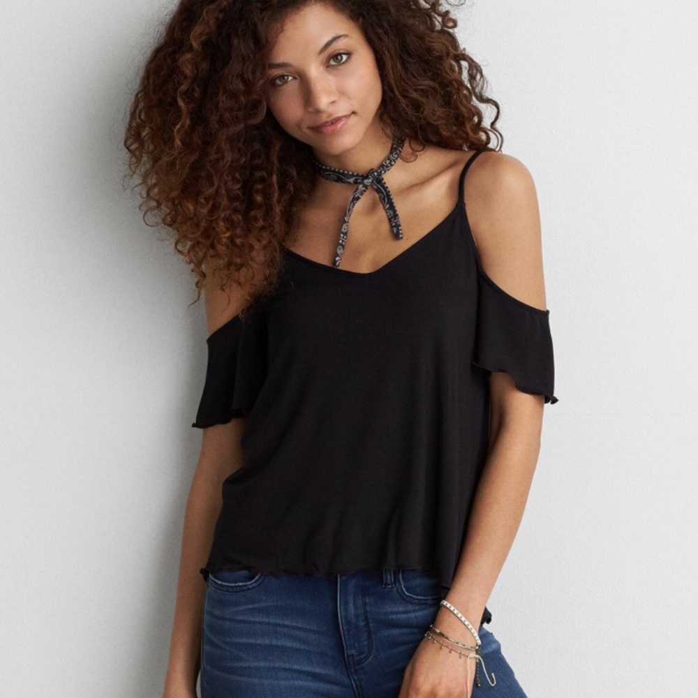 2 colors AE Cold Shoulder Top